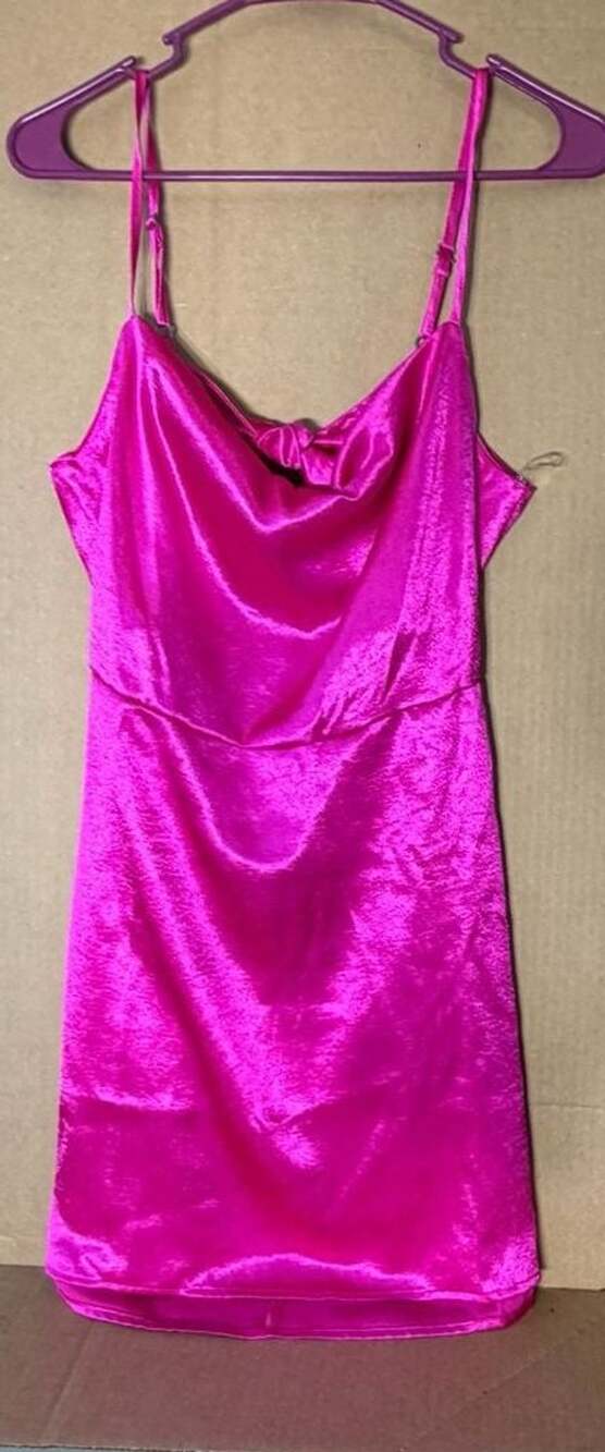 Vibrant Pink-Universal Thread Satin Mini Dress-
Size M
